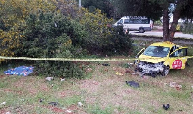 Şarampole savrulan araçtaki kadın hayatını kaybetti