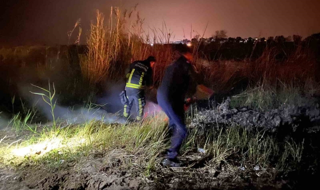 Sazlık alanda çıkan yangın korkuttu