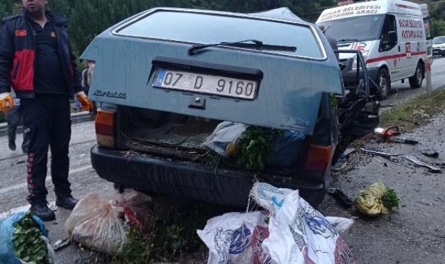 Antalya- Isparta yolunda kaza: 1 ölü, 6 yaralı