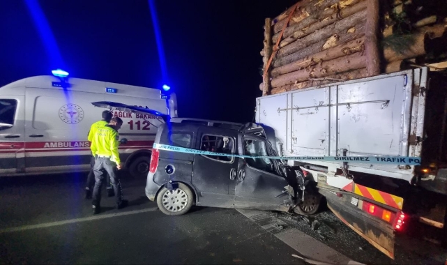 Odun yüklü kamyona çarptı, oracıkta öldü 