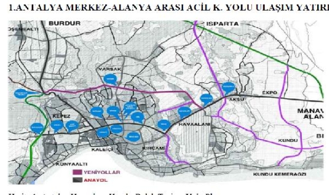 Antalya- Alanya arasına otoyol yerine bölünmüş yol çağrısı