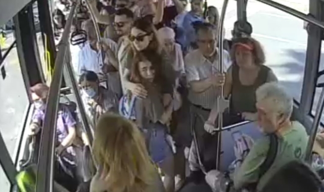 Halk otobüsünde korku dolu anlar ; Bıçakla üzerine yürüdü !