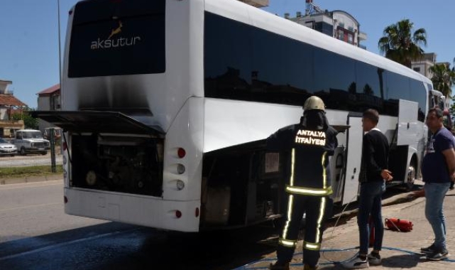 Tur otobüsünde yangın !