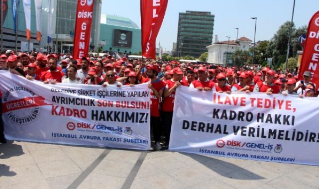 Belediye işçileri talepleri için iş bıraktı