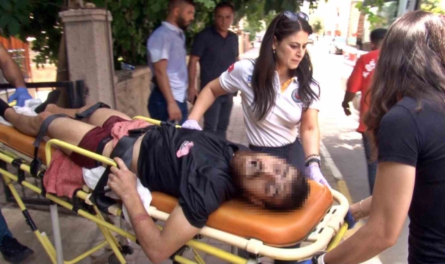 Kendisini 'kan' polisi 'ter' içinde bıraktı