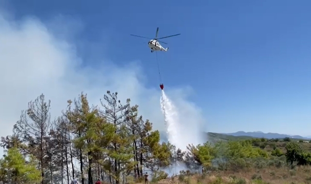 Alanya'daki orman yangını karadan ve havadan müdahaleyle büyümeden söndürüldü