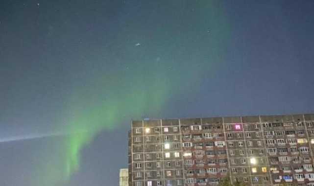 Rusya'da beliren kutup ışıkları fotoğraflandı