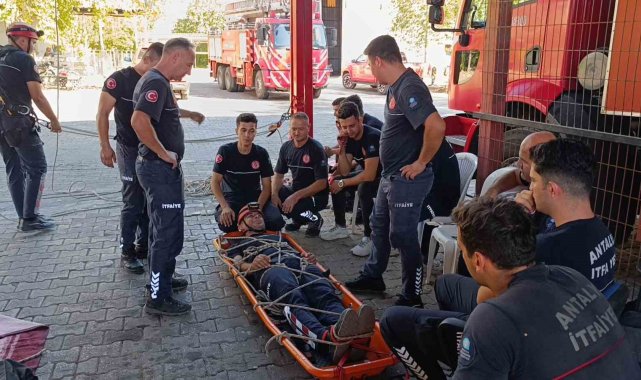 İtfaiye personeline 'Yüksekte Güvenli Çalışma' eğitimi verildi