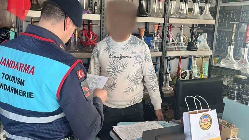 Jandarmadan "nargilelik tütün mamulü sunum uygunluk belgesi" denetimi