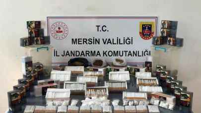 Mersin'de 7 bin 200 adet gümrük kaçağı makaron ele geçirildi