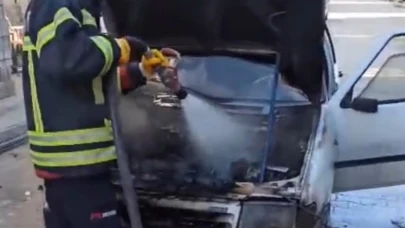 Mersin'de araç yangını