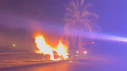 Manavgat’ta kaza sonrası yanan aracın 16 yaşındaki sürücüsüne para cezası