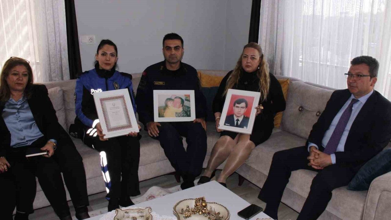 Serik protokolü, şehit polisin kızını ziyaret etti