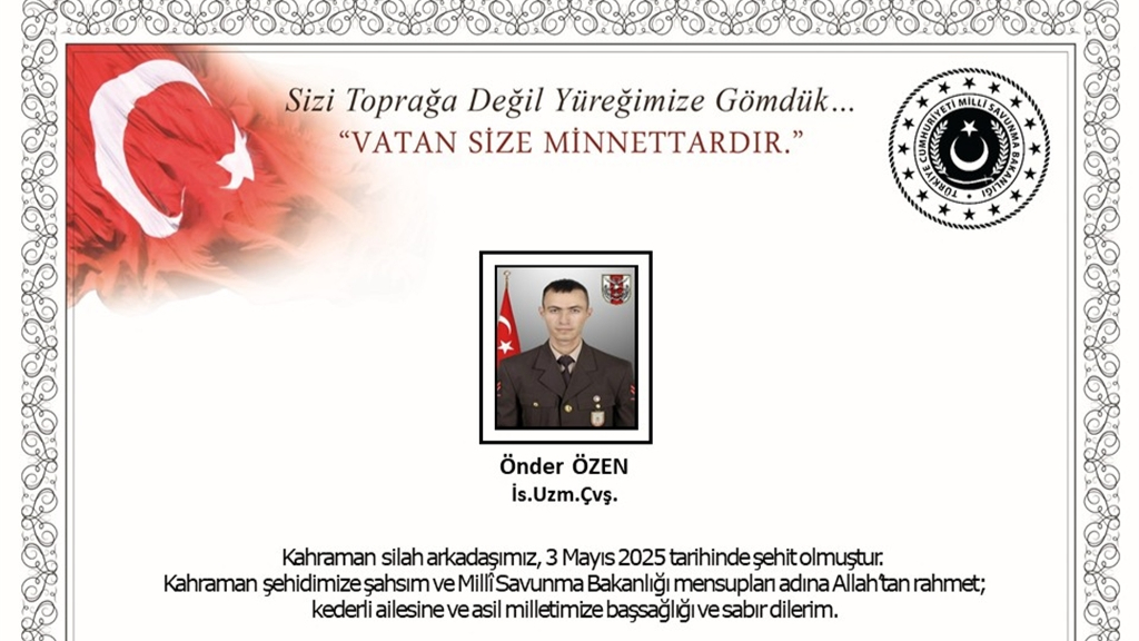 Pençe- Operasyon Bölgesinde Mayına Basan Uzman Çavuş Şehit Oldu