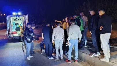 Devrilen motosikletin sürücüsü yaralandı