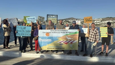 Kaçak iskeleler protesto edildi