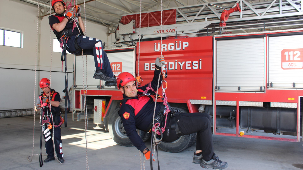 Mersin itfaiyesinden Ürgüp itfaiyesine eğitim