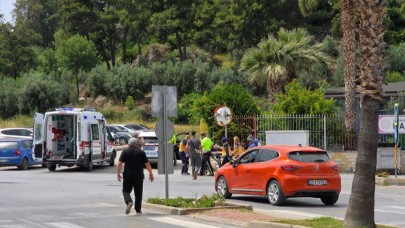 Motosiklet Sürücüsü Kamyonete Çarpmamak İçin Devrildi