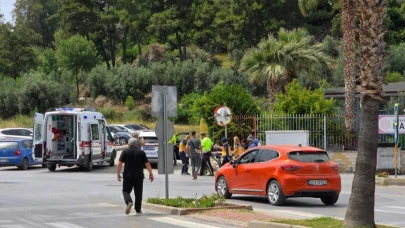 Motosiklet Sürücüsü Kamyonete Çarpmamak İçin Devrildi