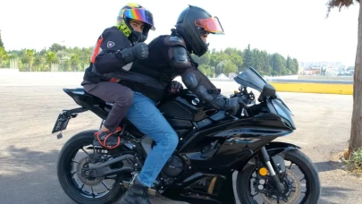 Antalya'da Bedensel engelli milli haltercinin motosiklete binme hayali gerçekleşti