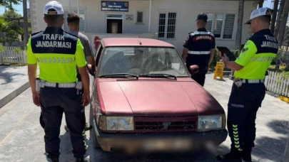Finike'de drift atan sürücüye 52 bin 890 lira ceza