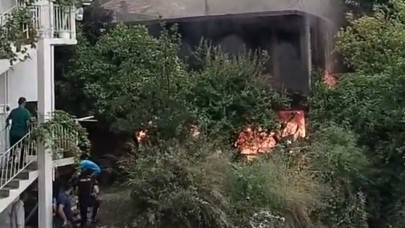 Kullanılmayan evde yangın çıktı