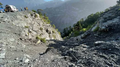 Alanya’da otomobil uçuruma yuvarlandı : 1 ölü