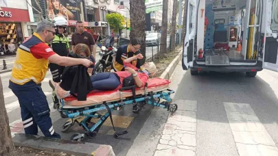 Manavgat'ta kask sayesinde hayatta kalan motosiklet sürücüsü
