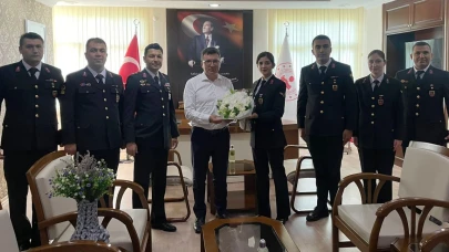 Jandarmadan Kaymakam Şahin'e ziyaret