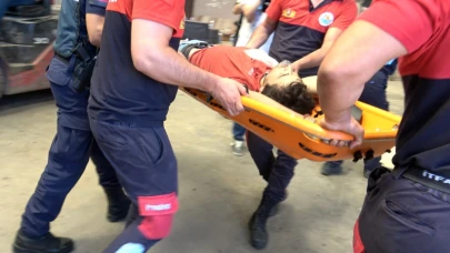 Kırım makinesine düşen işçinin bacakları koptu