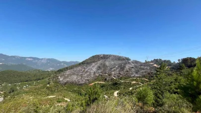 Alanya Kızılalan’da çıkan yangın yaklaşık 10 saat sonra kontrol altına alındı