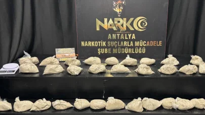 Antalya’da 15 kilogram eroin ele geçirildi