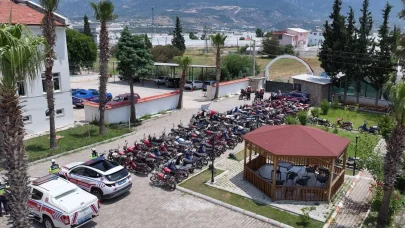 Kaş’ta motosikletlere yönelik huzur ve güven uygulamasında 145 araç trafikten men edildi