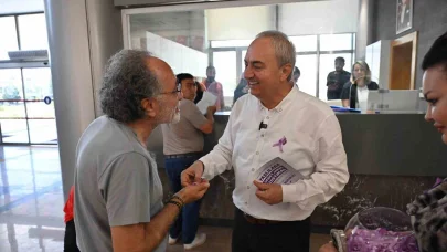Kepez Belediyesi’nden mor kurdeleli farkındalık etkinliği