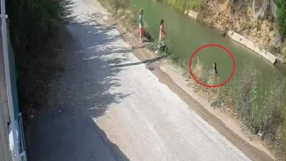 Küçük çocuğun sulama kanalına düşüp hayatını kaybettiği olay anının görüntüleri ortaya çıktı