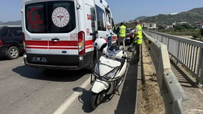 Otomobille motosiklet çarpıştı: 1 yaralı