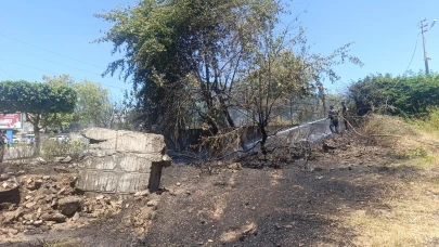 Manavgat’ta çıkan çalılık yangını korkuttu