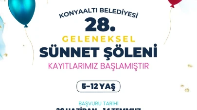 Konyaaltı’nda sünnet şöleni kayıtları başladı