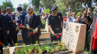 15 Temmuz şehidi polis memuru için anma töreni