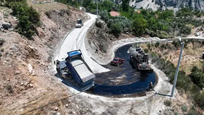 Serik Haskızılören Mahallesi yeni yoluna kavuştu