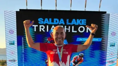 Salda Gölü’nde ilk triatlon heyecanı; ‘Demir Adam’ zirvede