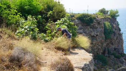 'Falezlerin gelini' de yangından etkilendi