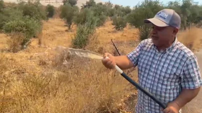 Antalya’da alevlerin yaklaştığı mahallede vatandaşlar hortumlarla nöbette