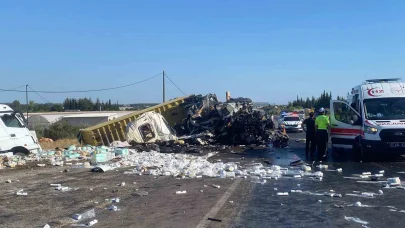 Antalya’da iki tır çarpıştı: 1 ölü, 1 yaralı