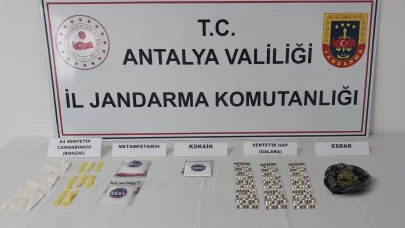 Antalya’da uyuşturucu operasyonunda çok sayıda madde ele geçirildi