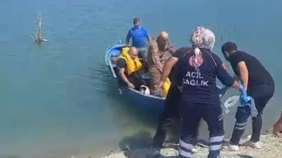 Barajdan su almaya çalışan eğitim uçuşu kalkamayarak düştü