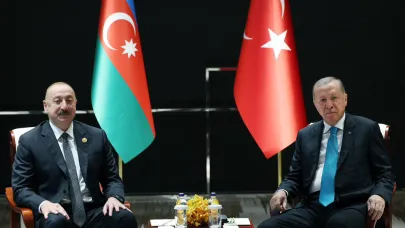 Cumhurbaşkanı Erdoğan, Azerbaycan Cumhurbaşkanı Aliyev ile bir araya geldi