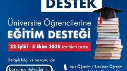 Antalya Büyükşehir'den üniversite öğrencilerine eğitim desteği