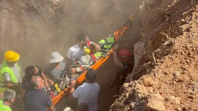 Kalıp sökerken 5 metre yüksekten düşen inşaat işçisi yaralandı
