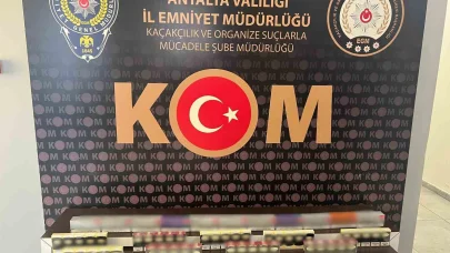 Antalya’da KOM ekipleri 712 bin 440 adet makaron ele geçirdi